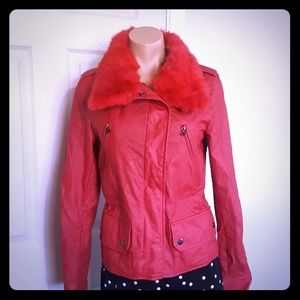 Red pleather jacket